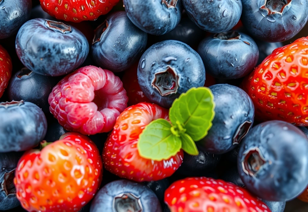 Assortment of colorful berries